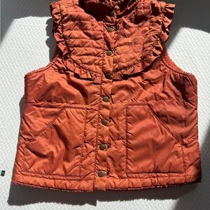 Vintage Forever 21 Ruffle Orange Vest